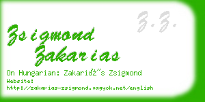 zsigmond zakarias business card